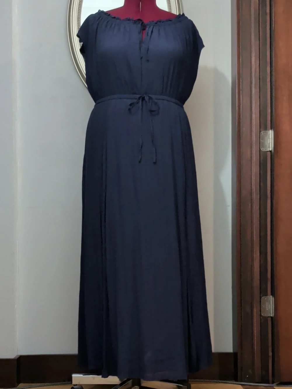 torrid Navy Maxi Dress with Tie Waist